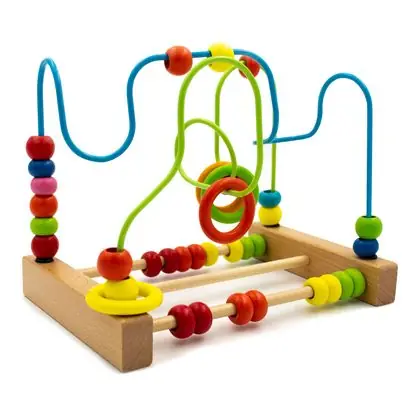 Juego recorrido cuentas y argollas