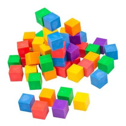 Cubos de colores 2x2 cm - 100 unidades