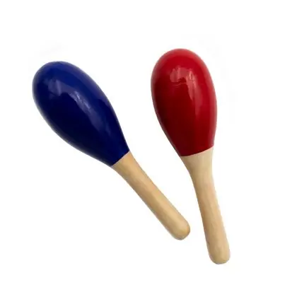 Maracas de madera preescolar 2 unidades