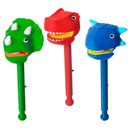 Títere dinosaurio plástico