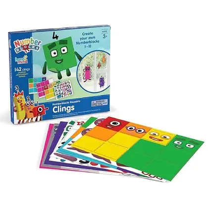 Numberblocks adhesivos reutilizables