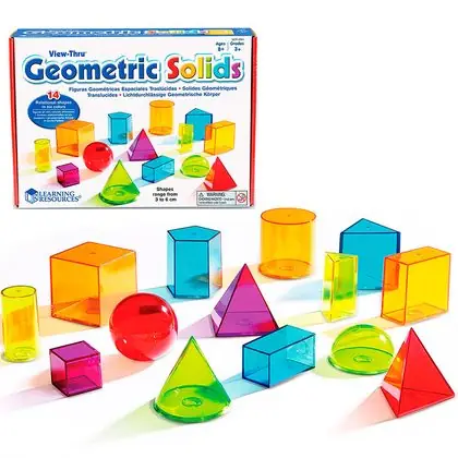 Cuerpos geométricos 3d translucidos