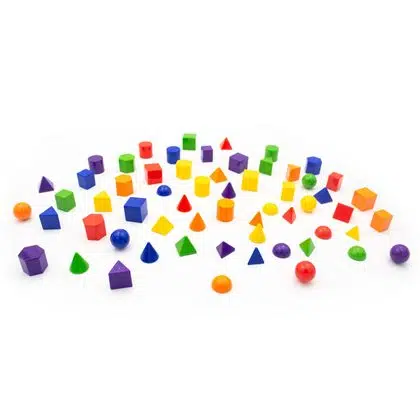 Cuerpos geometricos 2,5 cm. 60 piezas
