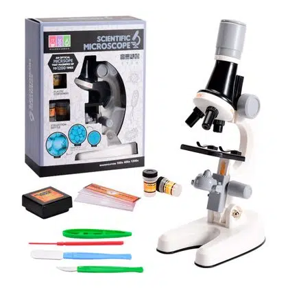 Microscopio con luz 1200x con accesorios