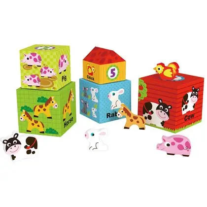 Torre apilable con animales 10 piezas