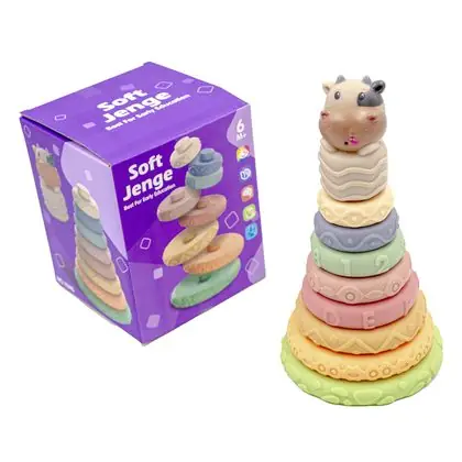 Torre apilable con texturas de goma soft
