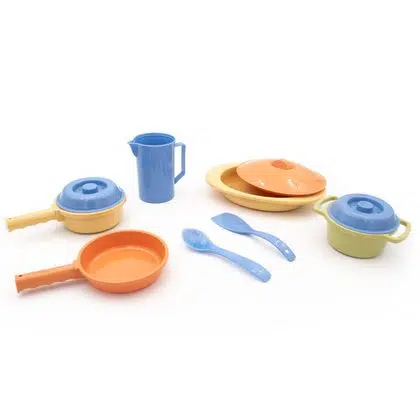 Set cocina plástico 10 piezas color pastel