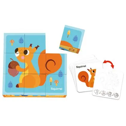 Puzzle de cubos animales 15 piezas