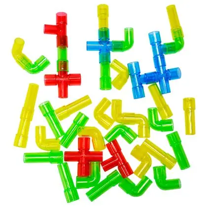 Tubos de construcción traslúcidos 40 piezas