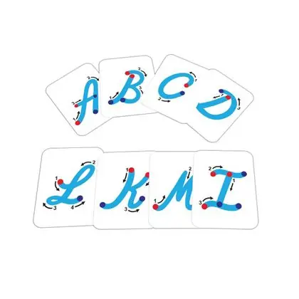 Abecedario con textura mayúscula - ligada