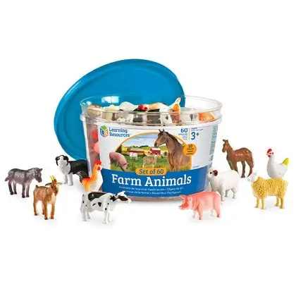 Animales de la granja para contar 60 piezas