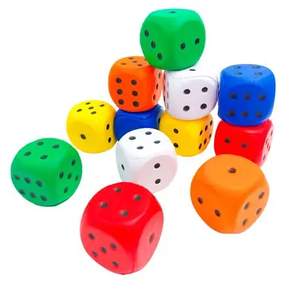 Dados puntos soft 6 cm.