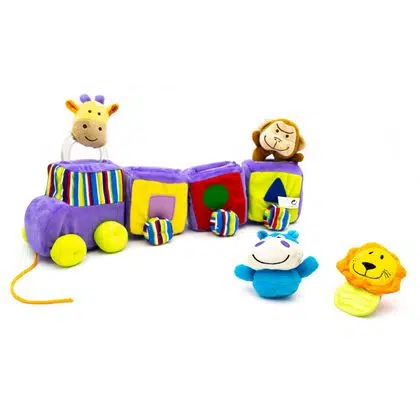 Tren de peluche con animalitos