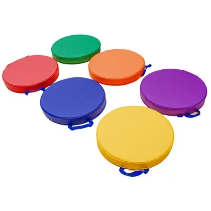 Set de 6 cojines soft redondo 35 x 2 cm.