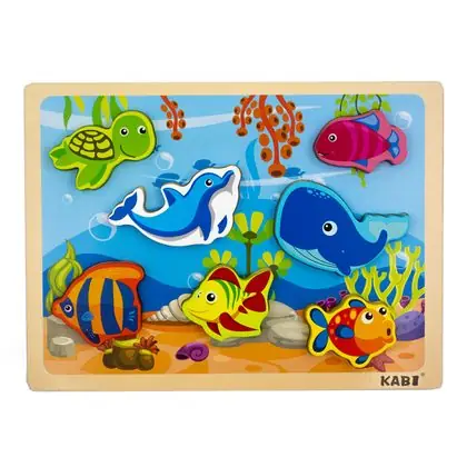 Encaje madera animales del mar 7 piezas