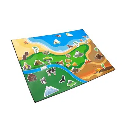 Panel magnético con paisaje y fichas