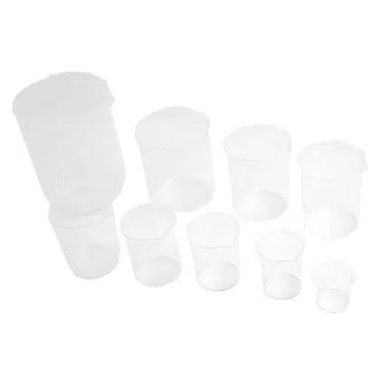 Vasos plásticos graduados 9 unidades.