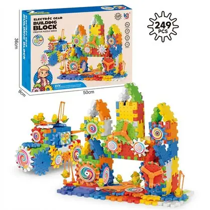 Juego construcción de engranajes 249 piezas