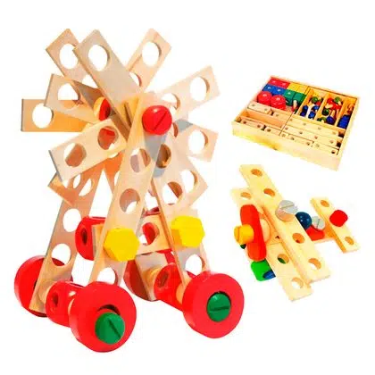 Juego de construcción mekano madera