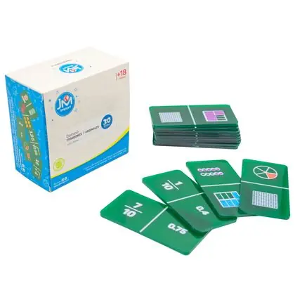 Domino fracciones decimales 30 piezas