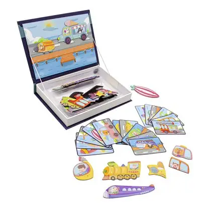 Puzzle magnético en caja transporte