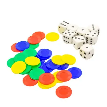 Kit matemático dados y fichas
