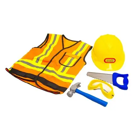 Disfraz de niño carpintero con casco