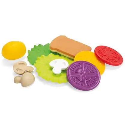 Set de alimentos sanos sándwich.