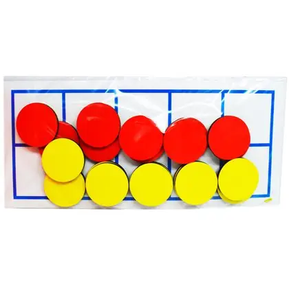 Tablero 20 fichas color magnéticas
