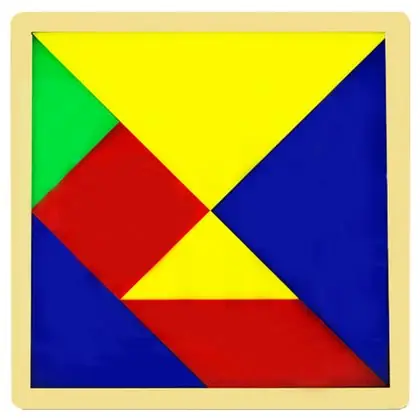 Tangrama acrílico 20 x 20 cm.