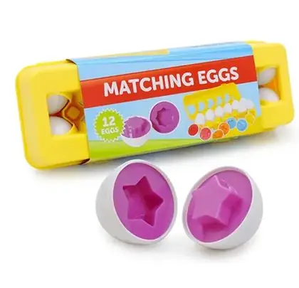 Encaje huevos montessori 12 unidades