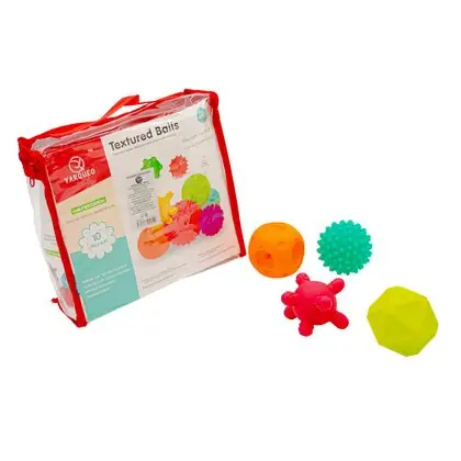 Set de 10 pelotas de goma diferentes texturas