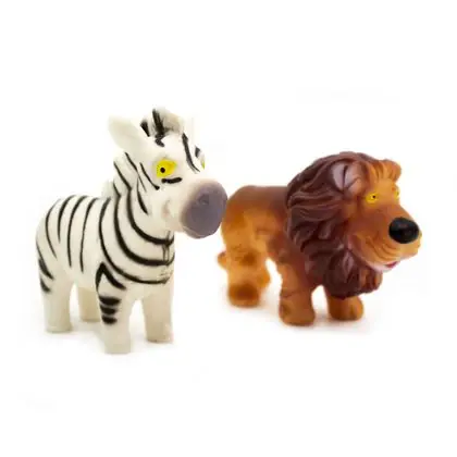 Animales la selva goma 2und. 11x7cm