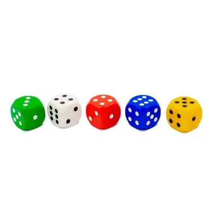 Set de 100 dados 25 mm 5 colores