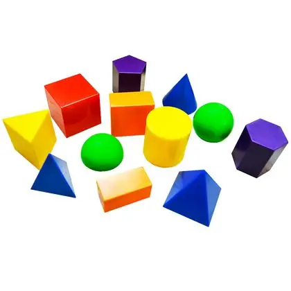 Cuerpos geométricos acrílicos 12 piezas