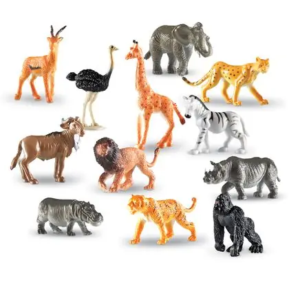 Animales de la selva pote de 60un.