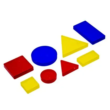 Bloques logicos traslúcidos 48 piezas