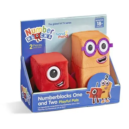 Numberblock plush uno y dos
