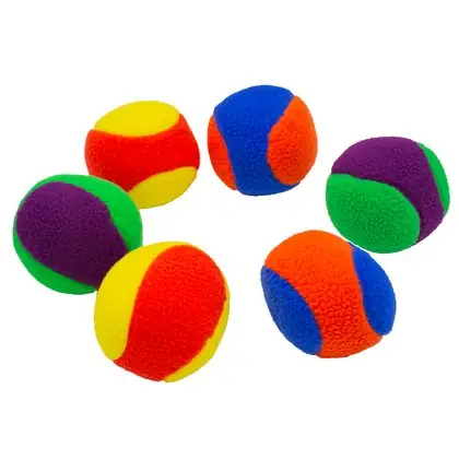 Set de 6 pelotas soft 9 cm