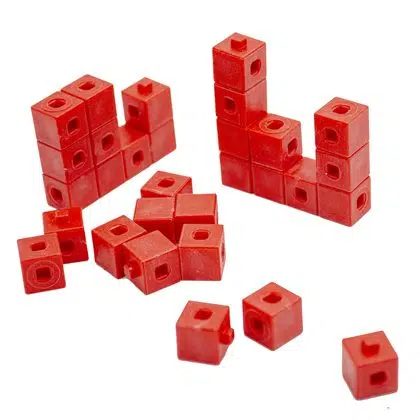 Centicubo conectable 1 cm. 1000 piezas rojo