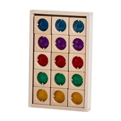 Bloques de madera con prisma 15 piezas