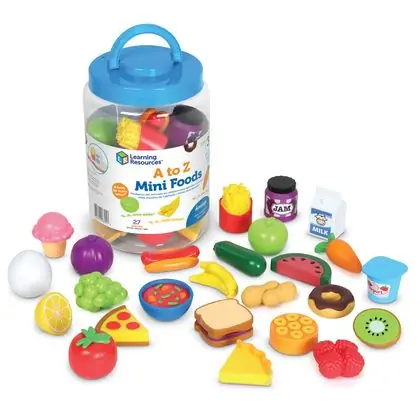 Pote alfabeto mini alimentos