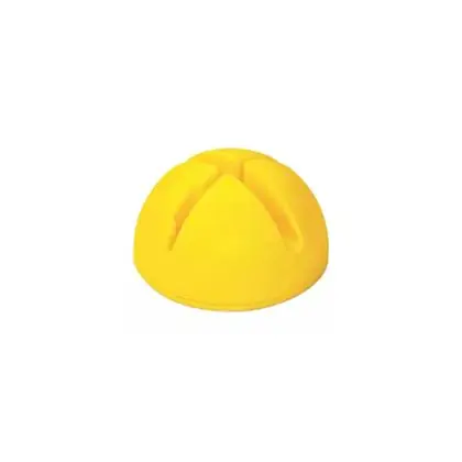 Base plastica para tubos y aros amarilla 20 cm.
