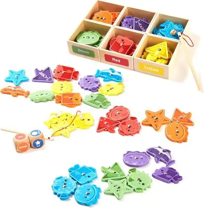 Juego de pesca y clasificación magnético