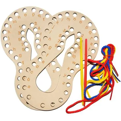 Juego zapato para enhebrar