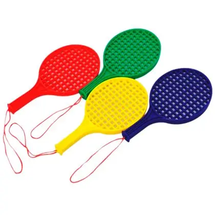Set de 6 raquetas plasticas cortas 35 cm