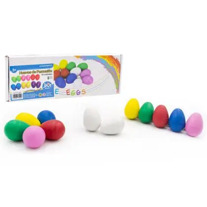 Huevos de percusión plástico 12 unidades