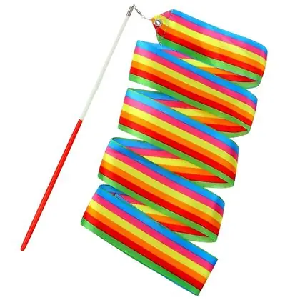 Cinta rítmica deportiva multicolor