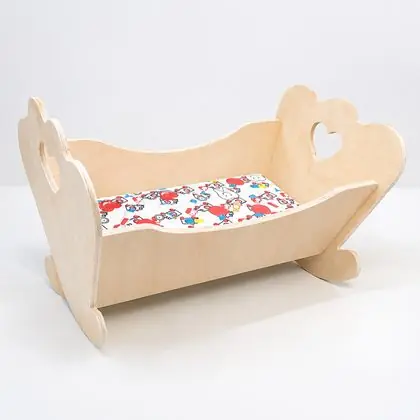 Cuna para muñeca de madera