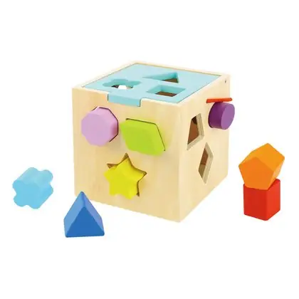 Caja de encaje madera 14 x14 cm. 13 piezas